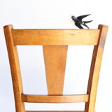 Bistro chair of the 50s in patinated wood