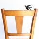 Chaise bistrot des années 50 en bois patiné