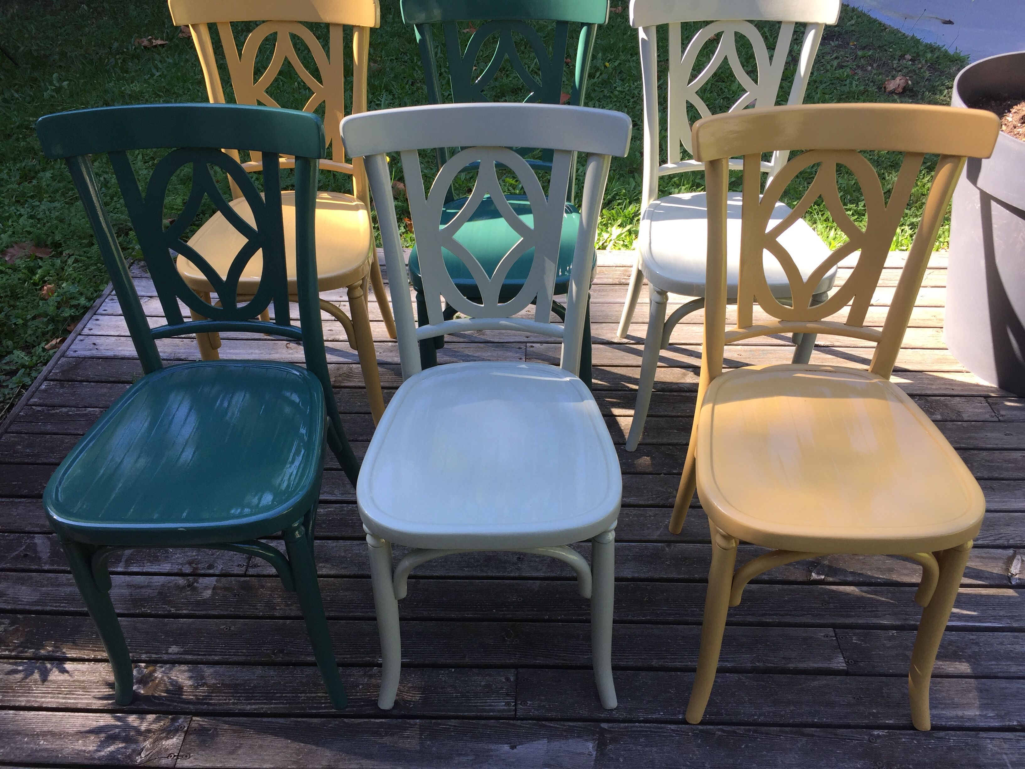 Lot of 6 vintage Baumann chairs