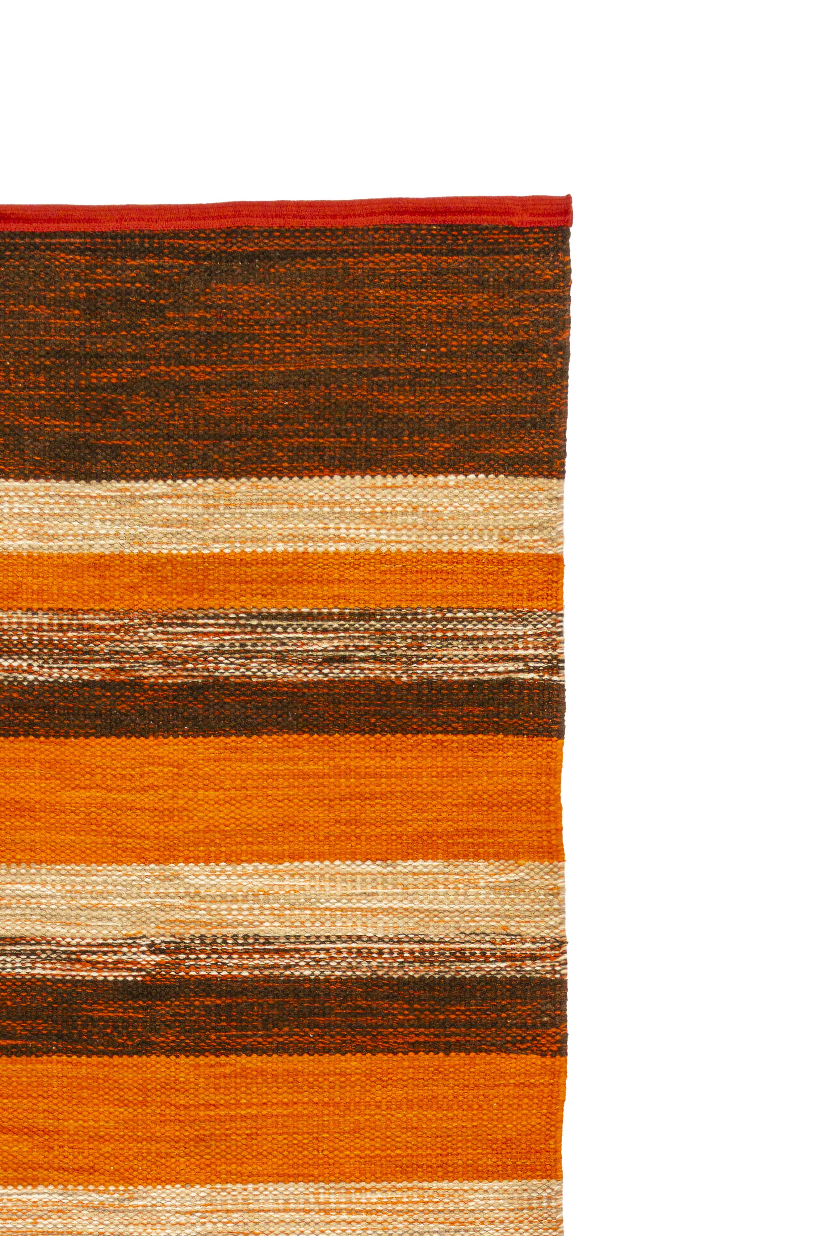 Scandinavian mid-century modern gallery rug, 234 cm x 80 cm (92 x 31 in).