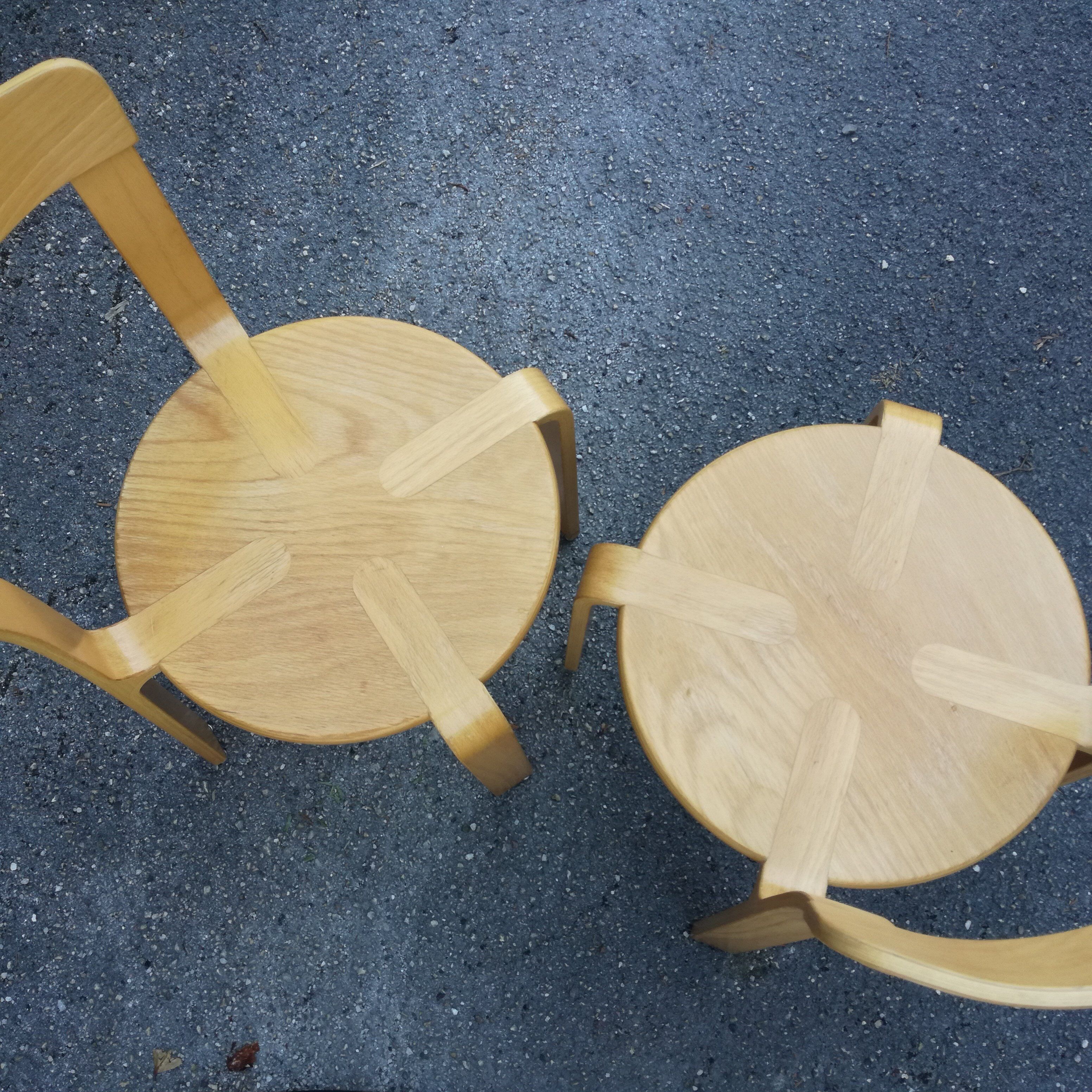Pair of stackable chairs by Bruno Rey for Dietiker, Switzerland, 1970