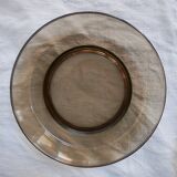 Set of 6 hollow plates Vereco, smoked gray