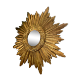 Miroir soleil doré convexe