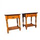 Pair of cherry wood bedside tables from the mid-20th century.