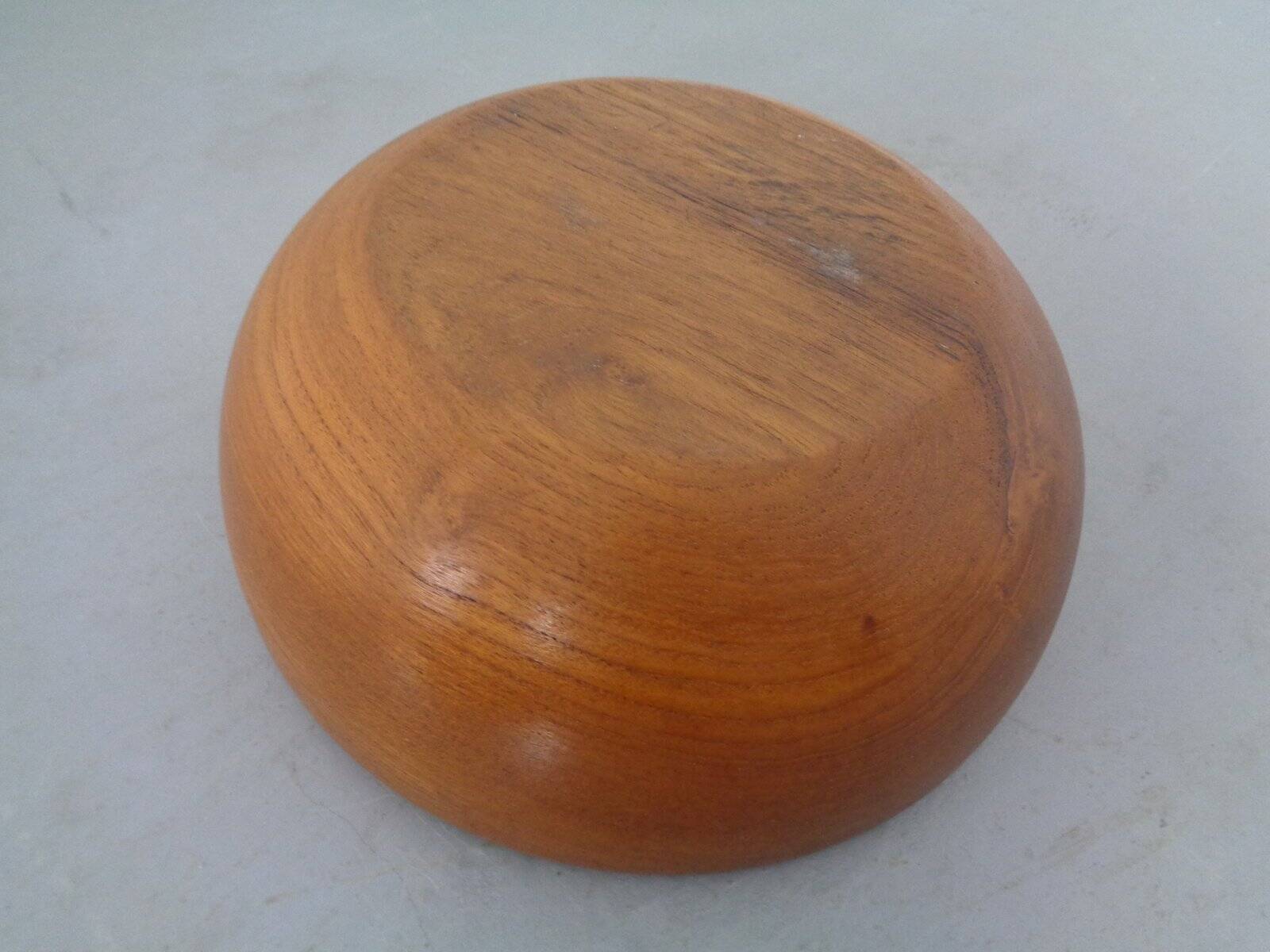 Mid-Century Danish Solid Teak Bowls, 1960s, Set of 2