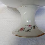 Limoges Ancien Compotier coupe sur pied décor Japonisant