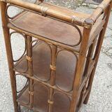 Rattan side table