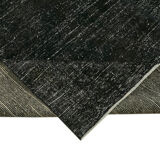 Hand-knotted persian antique 1970s 276 cm x 369 cm black wool carpet