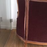Set of 2 armchairs and 1 bench Louis XV-style