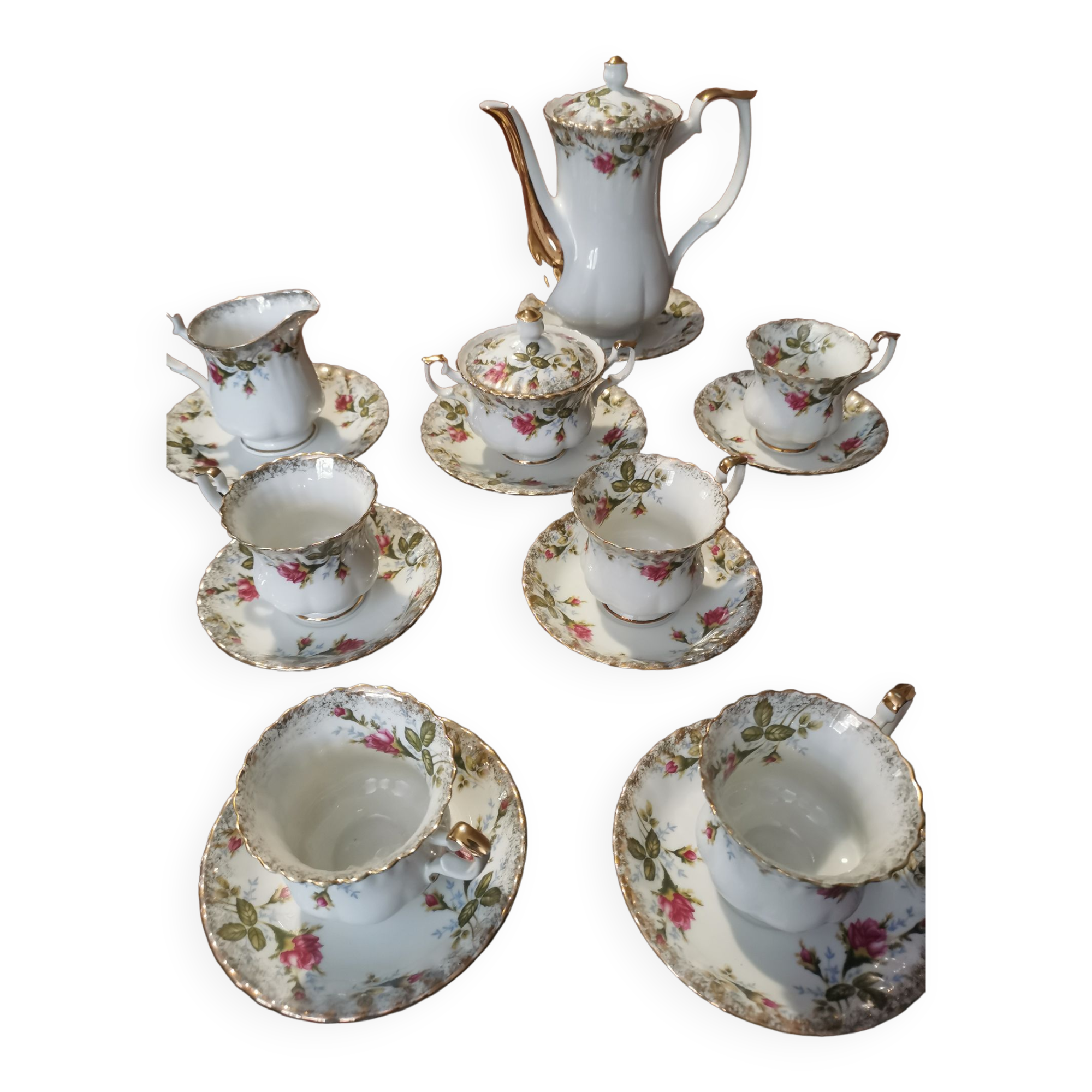 Vintage tea set in chodziez porcelain