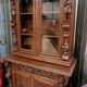 19th century carved solid wood hunting lodge sideboard
