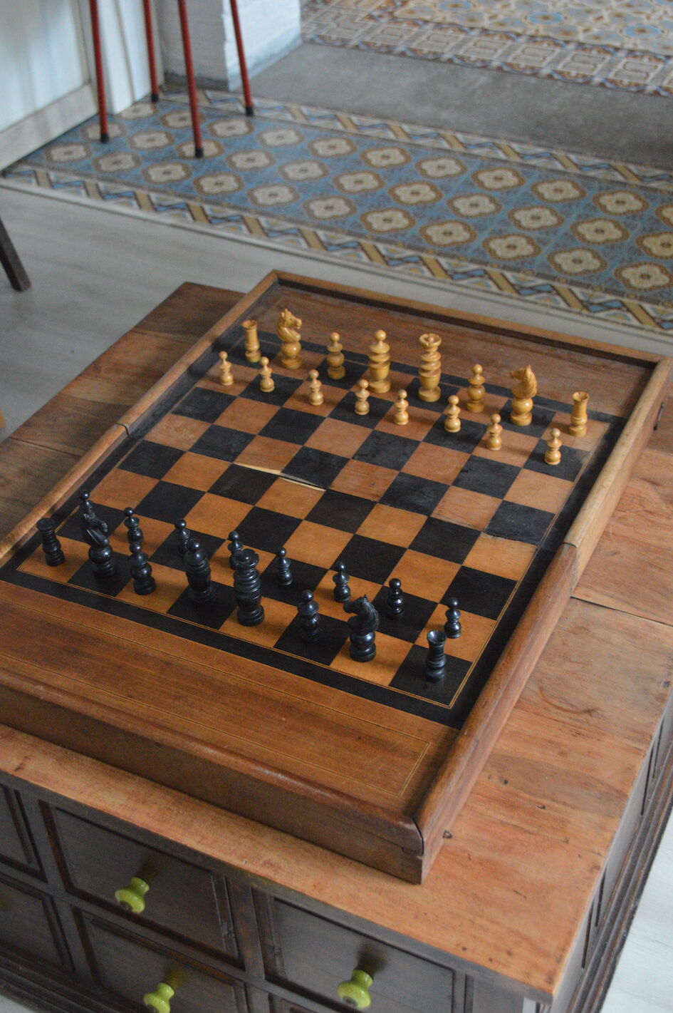 Vintage wooden chess