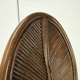 Set with table and four chairs in wicker and bamboo by Vivai Del Sud, 1970