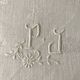 12 serviettes monogramme PJ