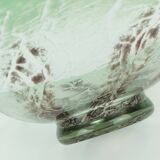fantastic large WMF art deco ikora glass BOWL karl wiedmann 1930s green and