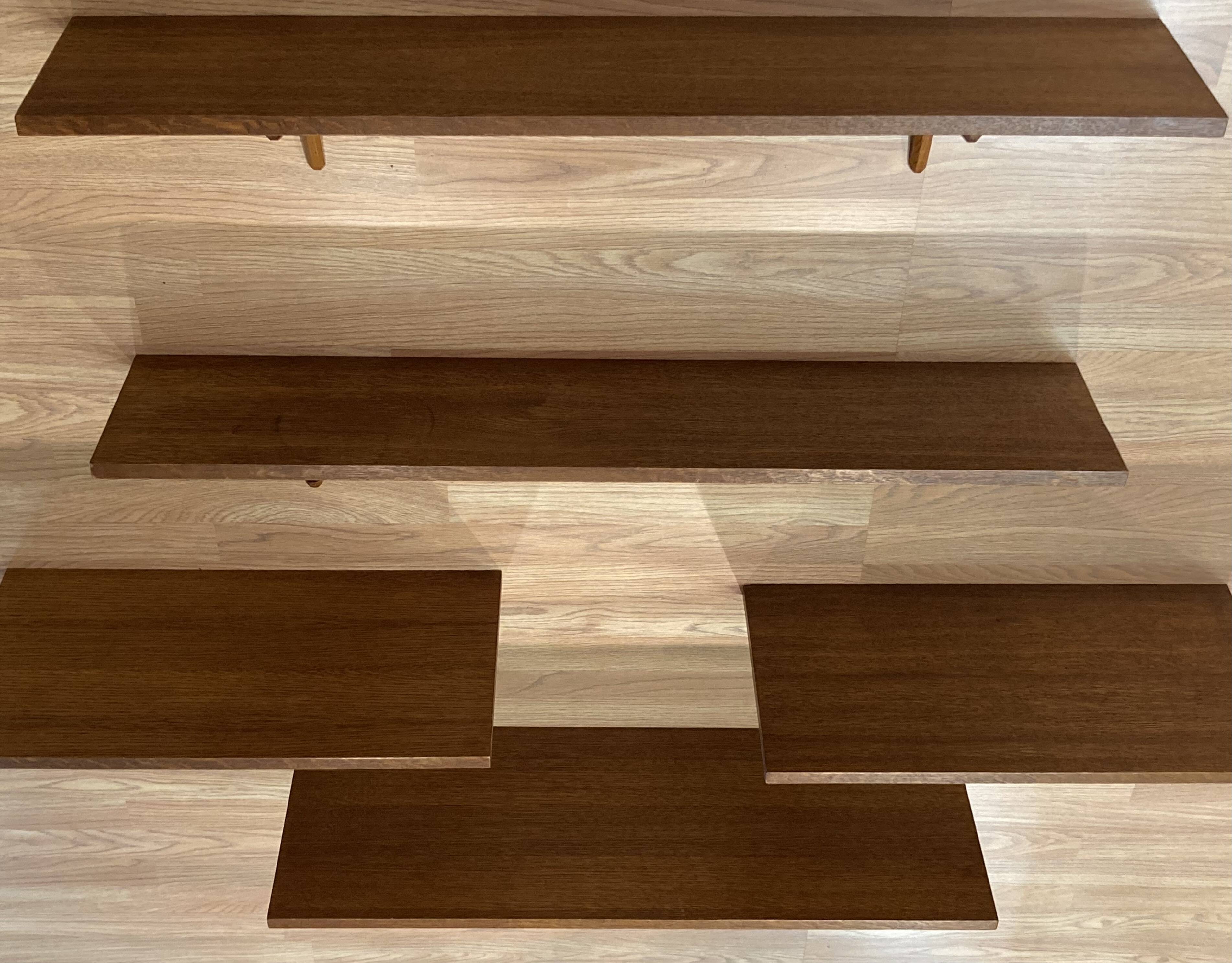 Large modular teak shelf scandinavian design 1950.