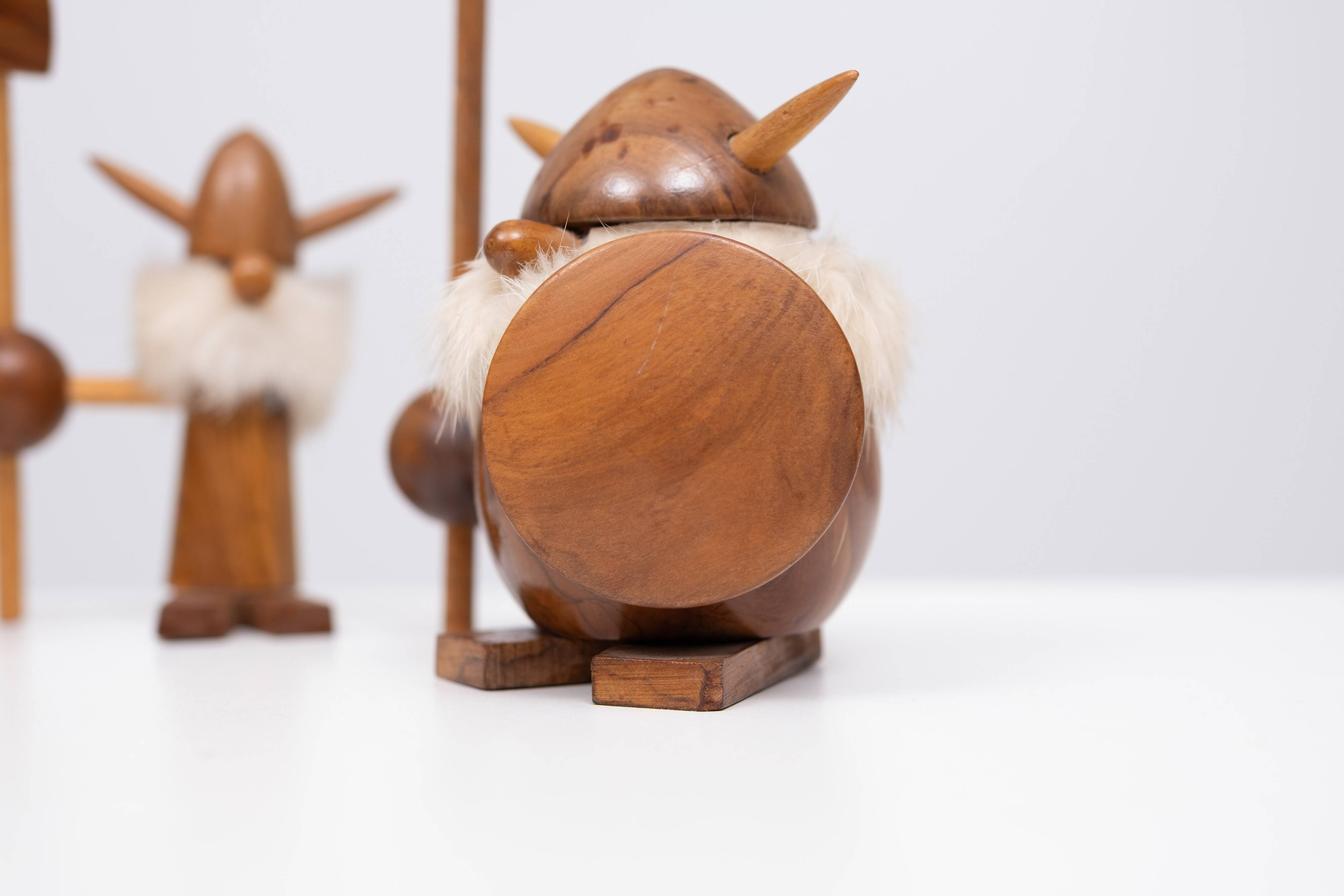 Teak toy Vikings Kay Bojesen Denmark 1960s
