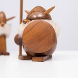 Jouets en teck vikings Kay Bojesen Danemark années 1960