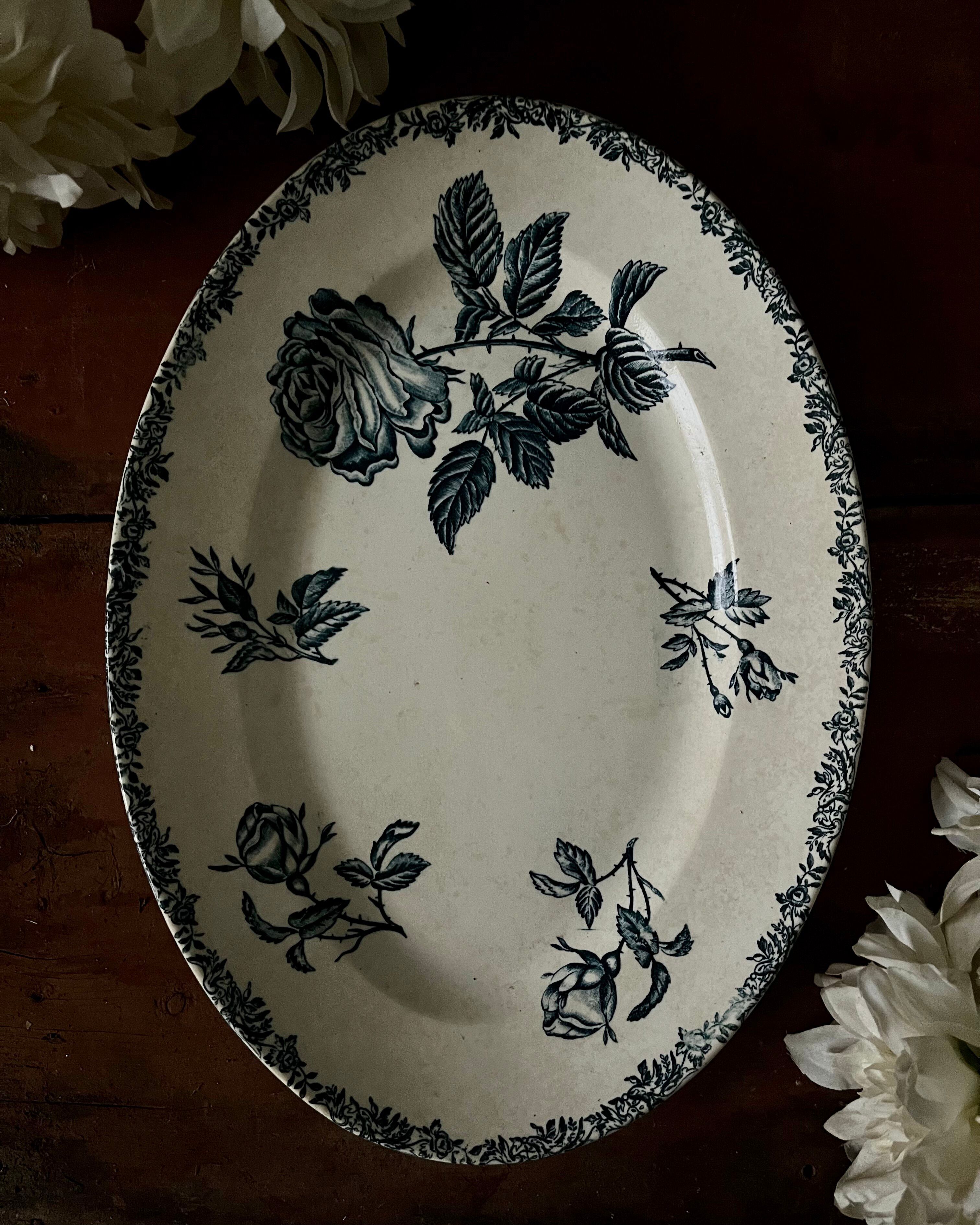 Oval ironstone plate
