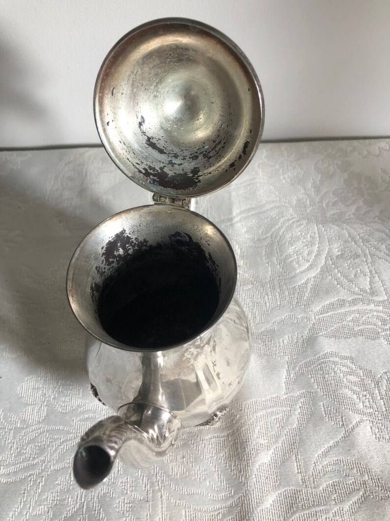 Vintage Viners Sheffield Silver Plated Teapot: Victorian Footed Pitcher