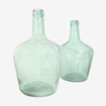 Viresa demijohn of 2 liters, aqua green glass