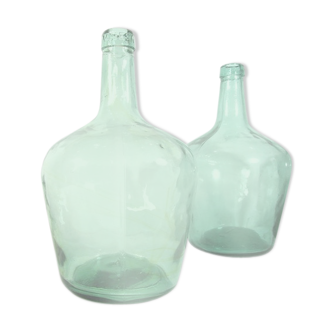 Viresa demijohn of 2 liters, aqua green glass