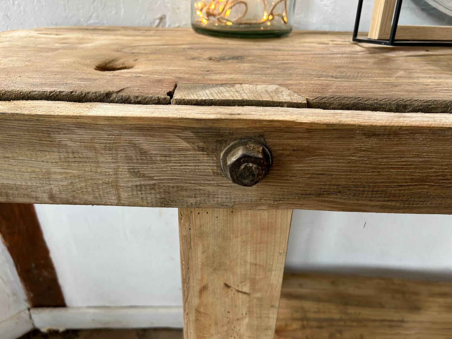 Small old wooden workbench
