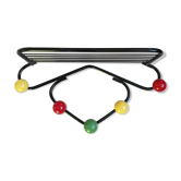 Wall coat rack with 5 colored balls