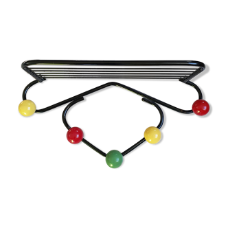 Wall coat rack with 5 colored balls