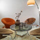 Vintage balloon lounge chairs by Hans Olsen for Lusch & Co