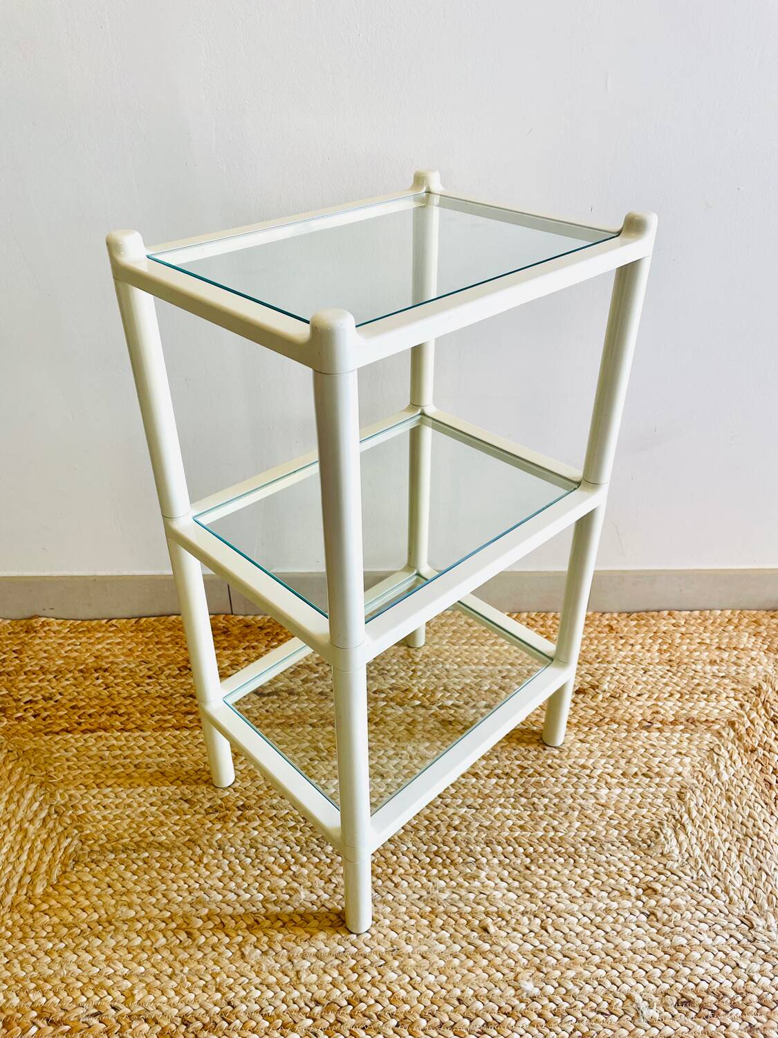 Off-white Bakelite shelf by Makio Hasuike for Gedy 1970