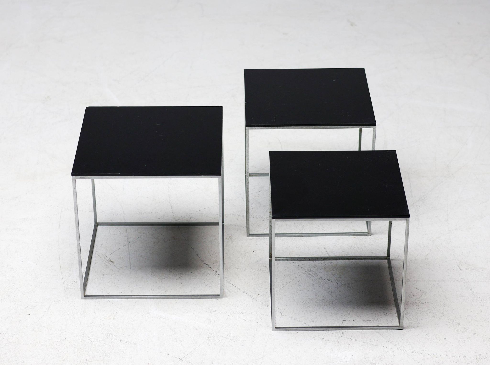 PK71 nesting tables by Poul Kjærholm for E. Kold Christensen, early production from 1960.