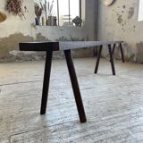 Solid oak farm bench 3m
