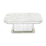 Rare coffee table in mosaic of mirrors by Daniel Clément around 1970