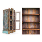 Skated wooden showcase