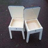 Pair of stools chest in formica