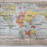 School wall map vidal lablache 22 and 22 bis