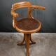 Swivel Chair for Children in Stained Beech, Thonet Style – Early 20th Century