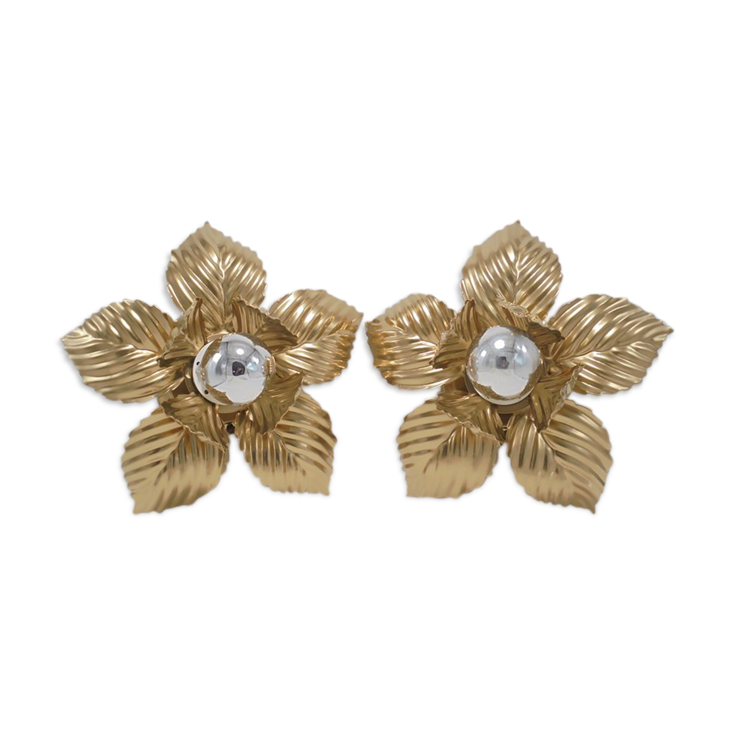 Pair of flower sconces