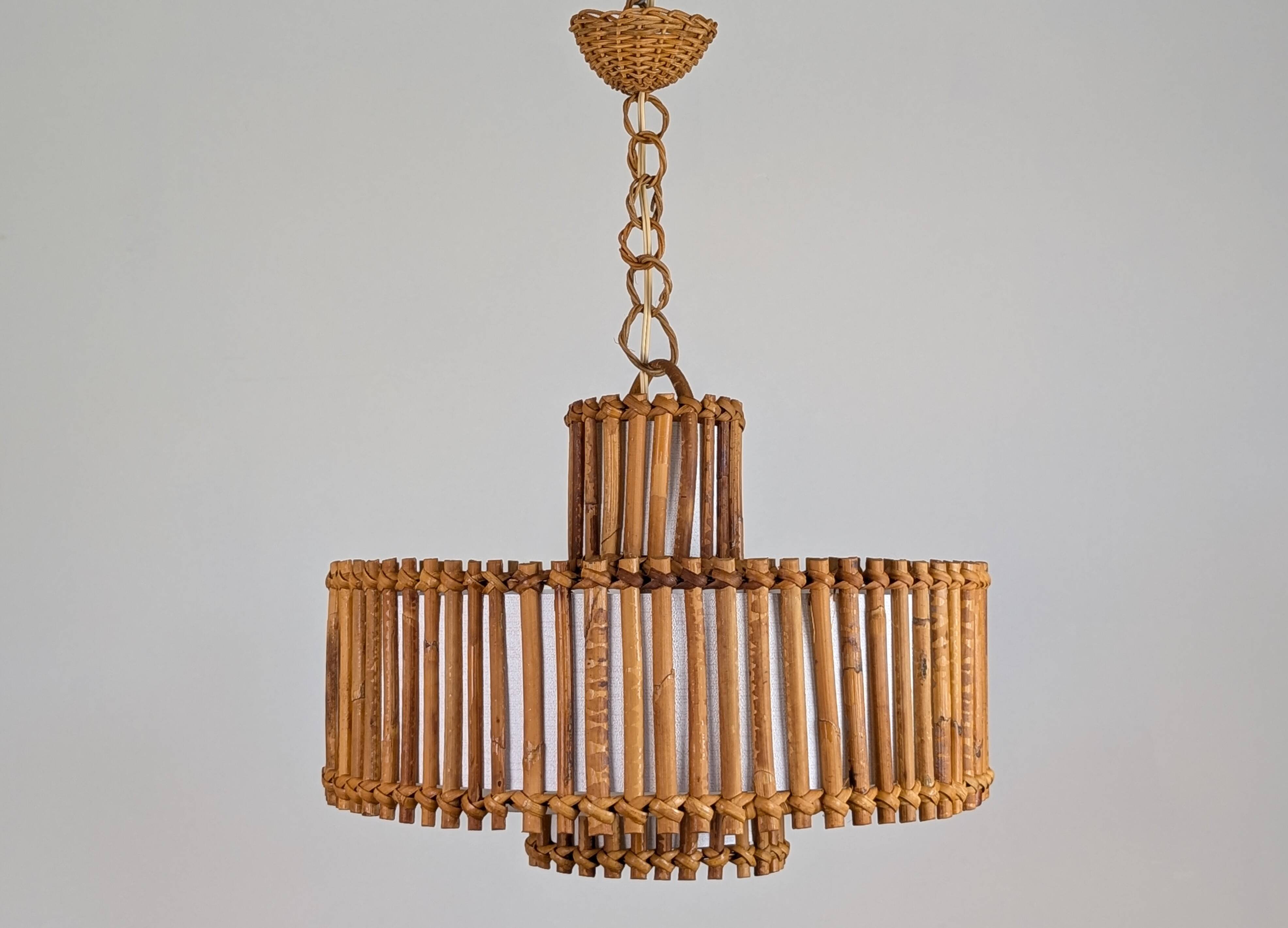 Rattan pendant light 60'