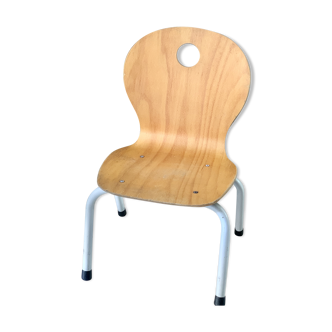 Wooden and metal child chair