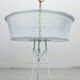 Vintage white metal and brass planter or basked, France 1960s