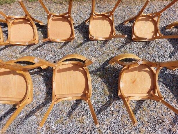 11 chaises bistrot vintage style Baumann