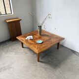 1940s inlaid oak coffee table