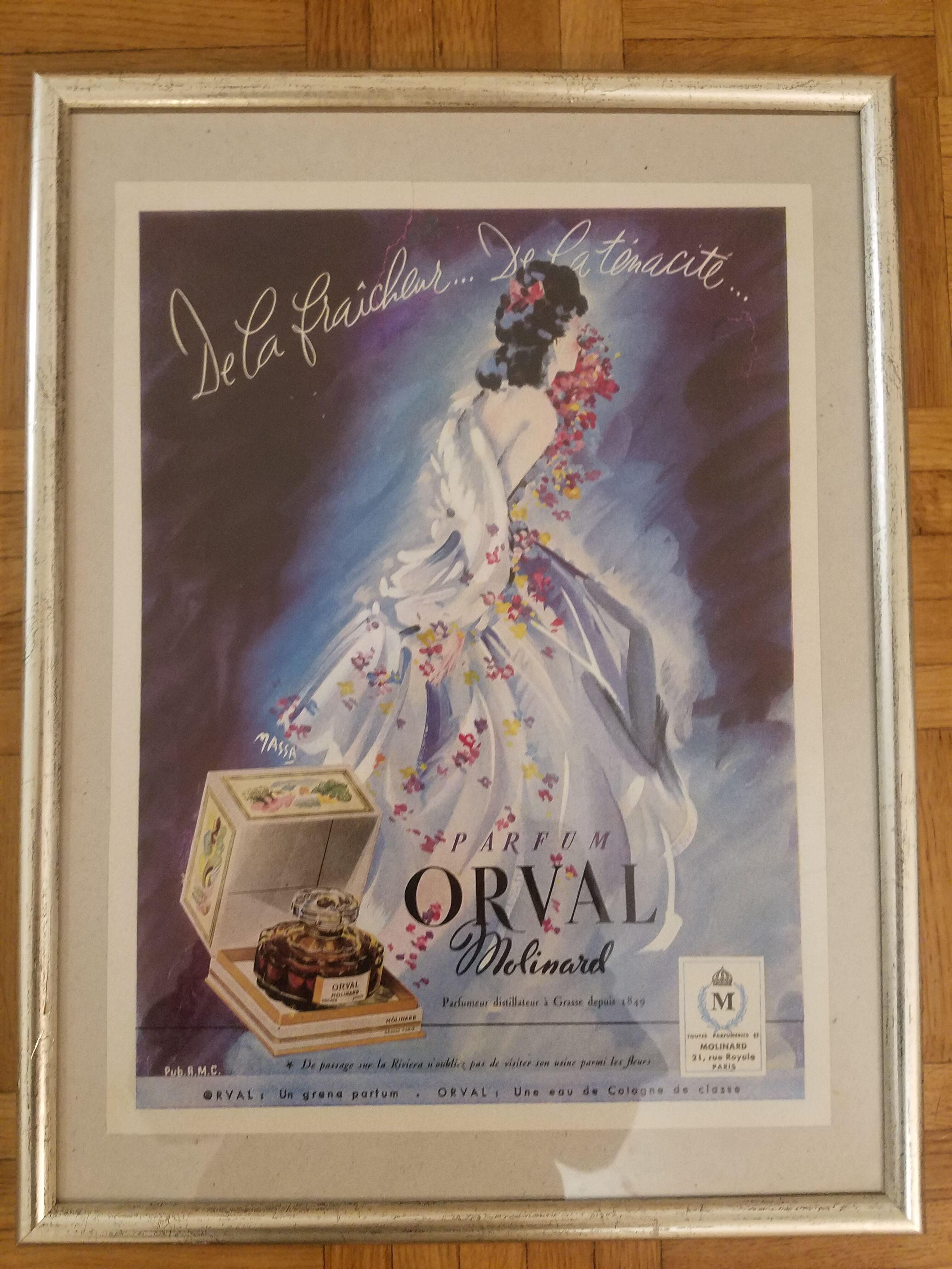 Molinard perfume framed poster