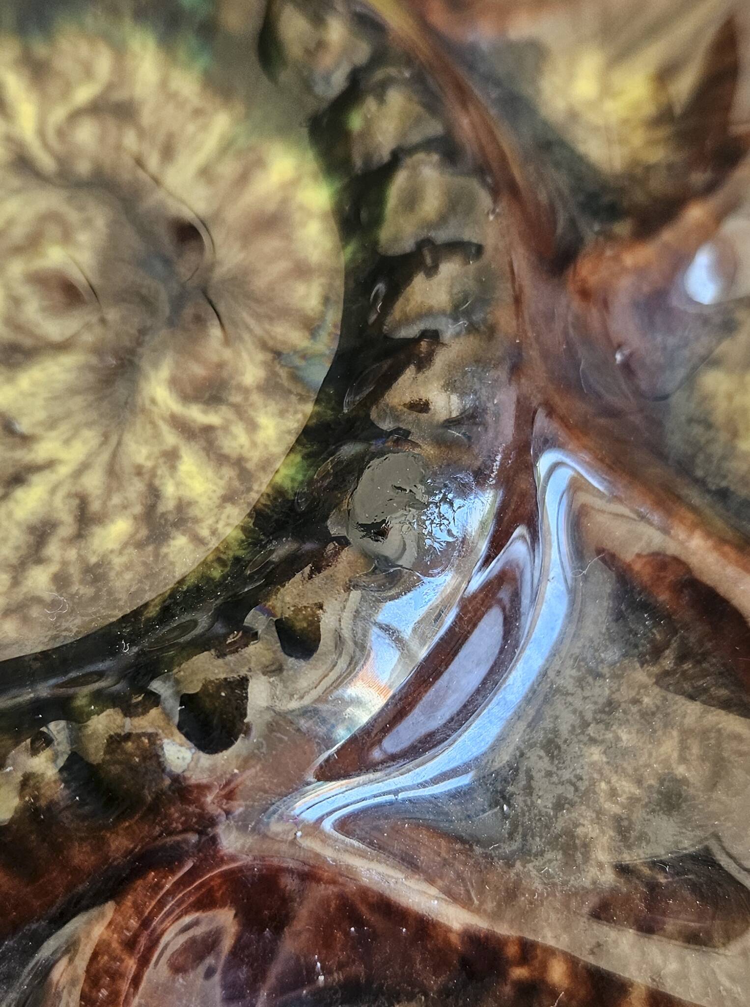 7 assiettes à huitres, vintage Vallauris Marius Giuge.