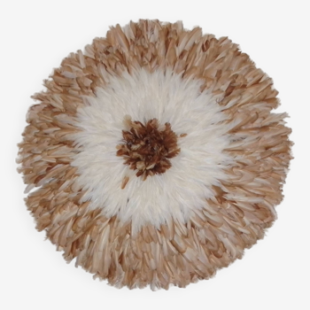 Juju hat blanc et beige de 65 cm