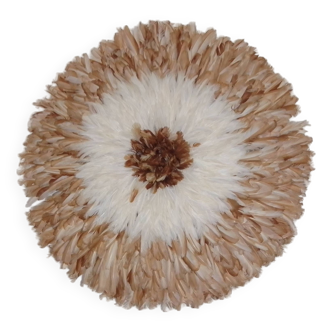 Juju hat blanc et beige de 65 cm