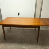 60's rectangular Scandinavian table with extension cords