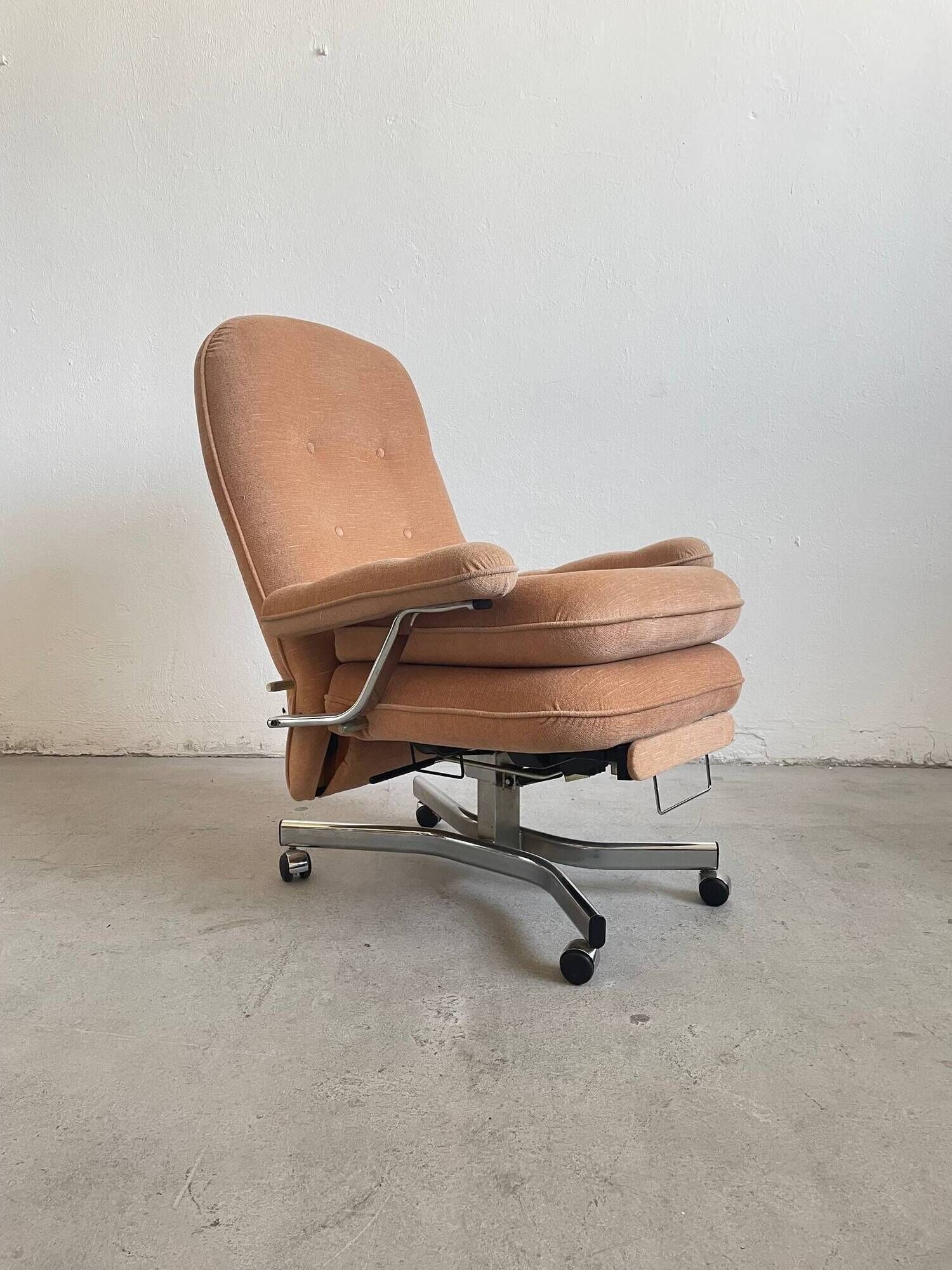 Vintage Everstyl Armchair Convertible, Multi-functional Recliner France 70s